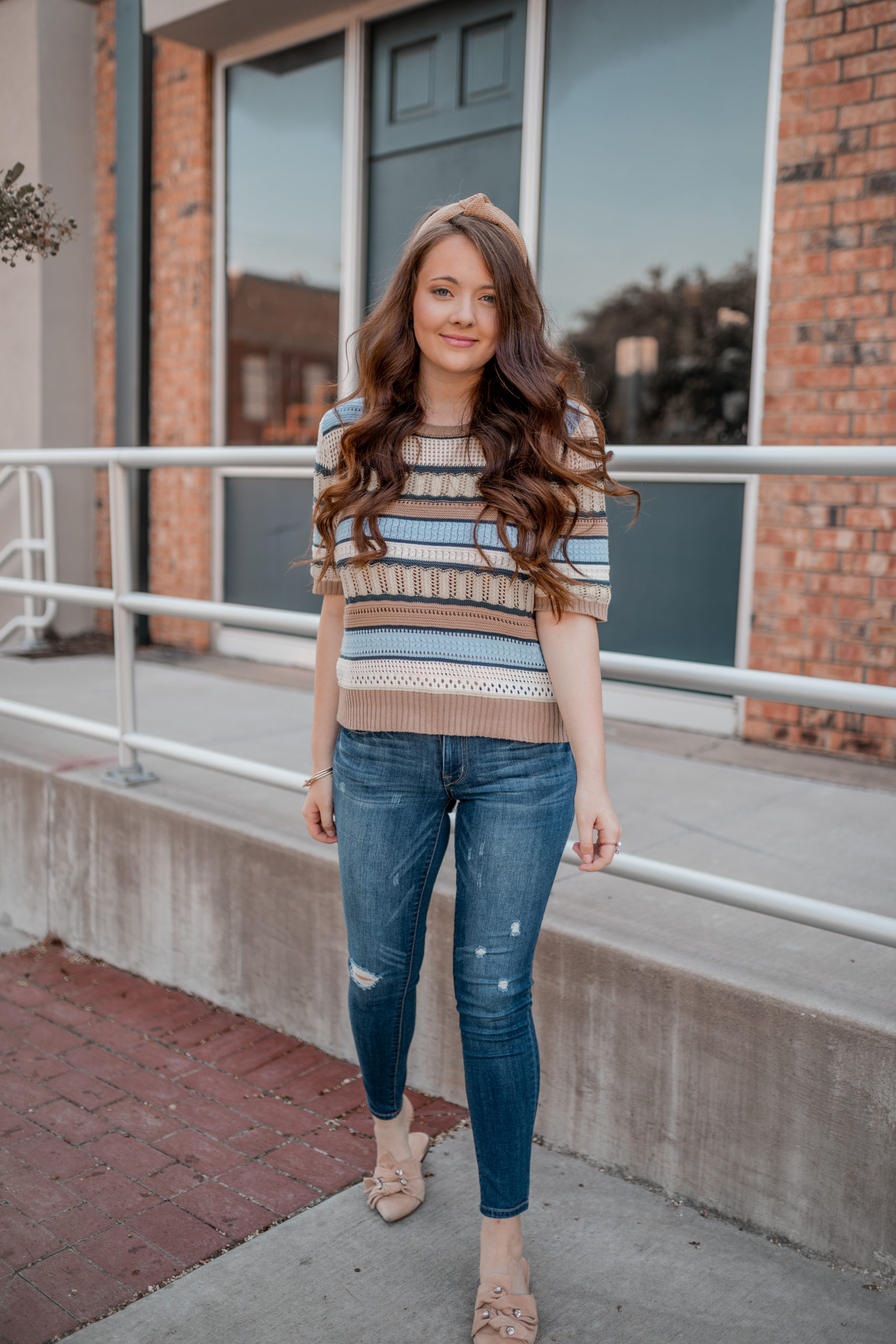 Perfect Pre-Fall Striped Crochet Sweater