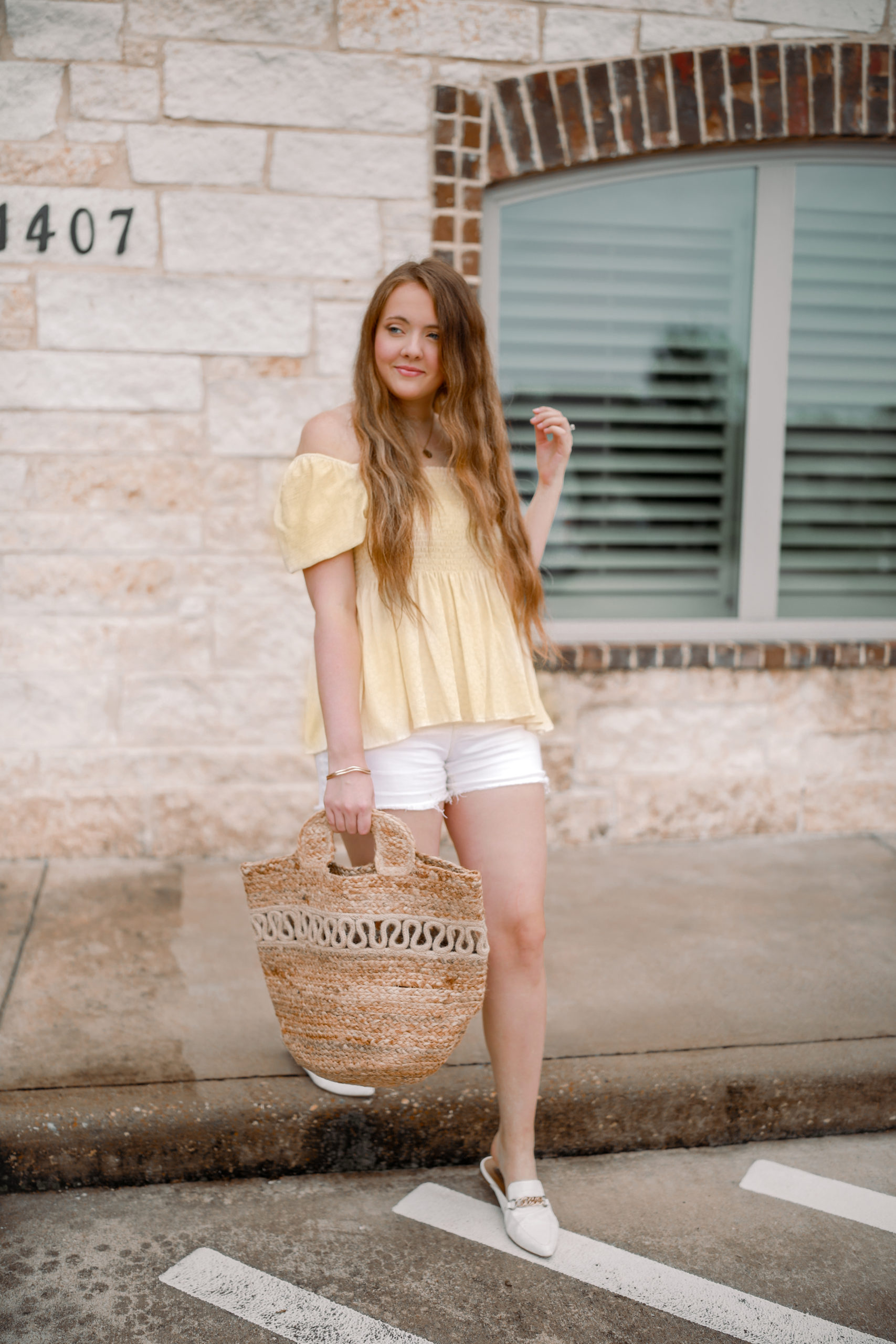 Yellow Floral Smocked Top 30% Off!