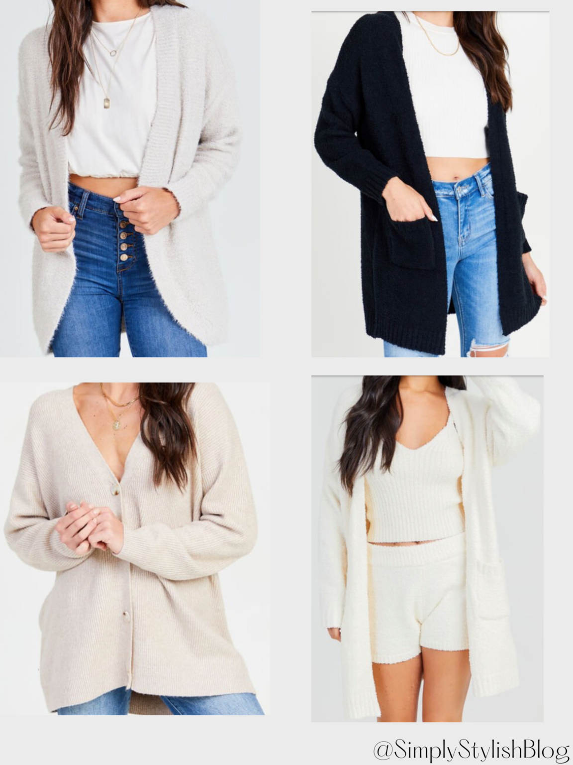 Coziest Staple Cardigans [Barefoot Dreams Dupes!] - Simply Stylish